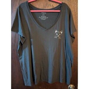 Torrid 4x Cat in Pocket Slim Fit V-Neck T-Shirt